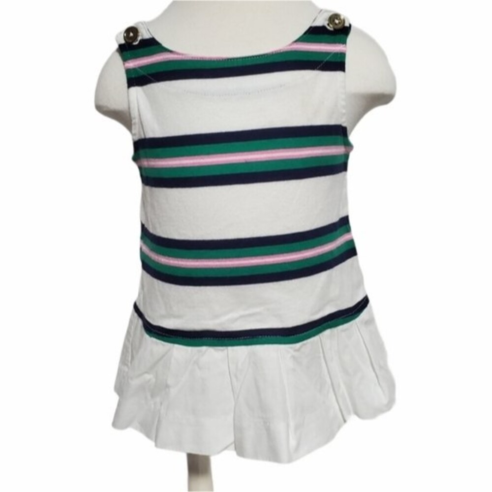 Janie & Jack size 12-18  months dress Cotton Green White *